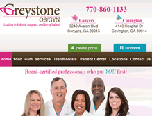 Tablet Screenshot of greystoneobgyn.com